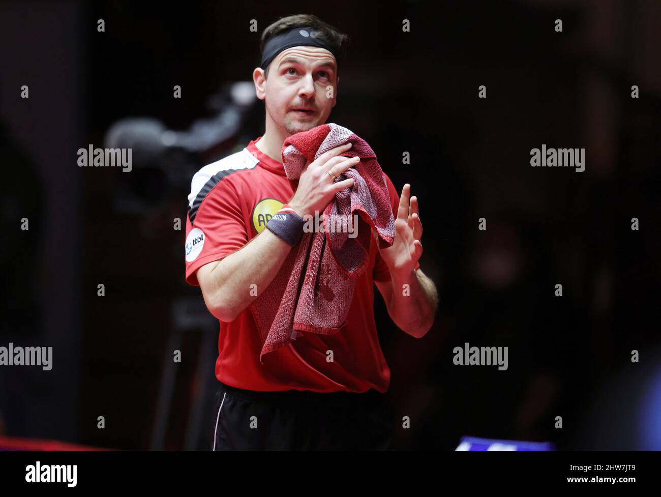 Table tennis champions league 2nd semi final hires stock photography