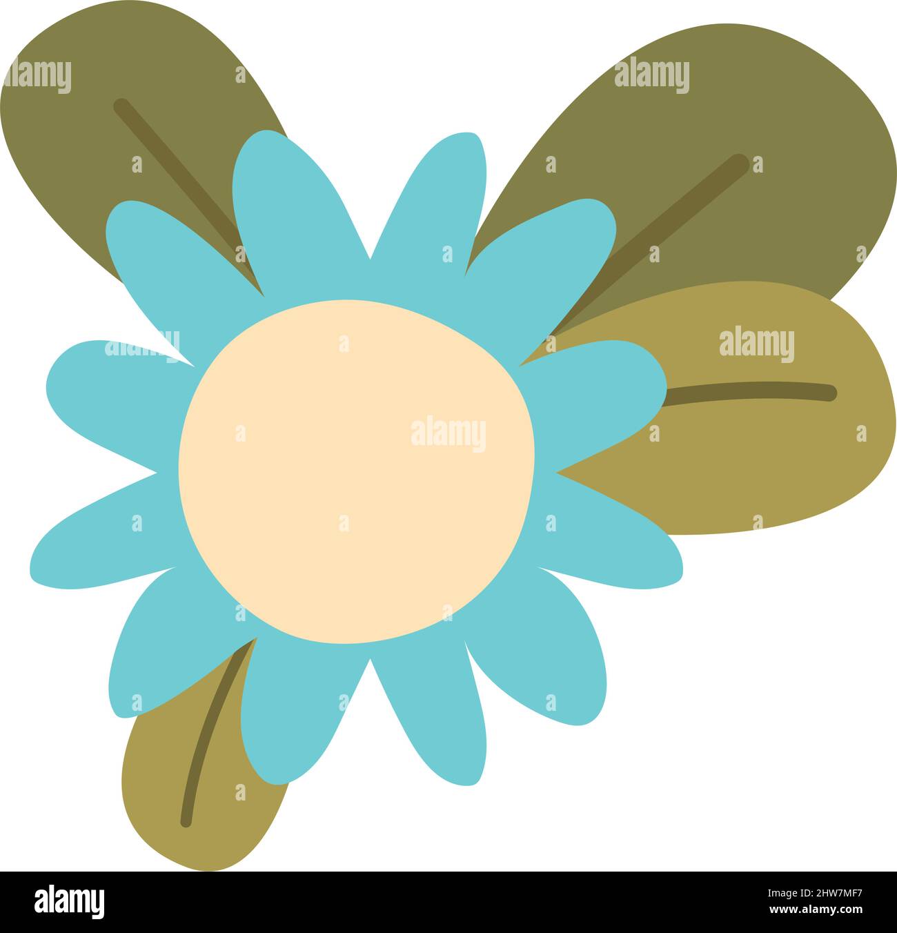 blue flower illustration Stock Vector Image & Art - Alamy