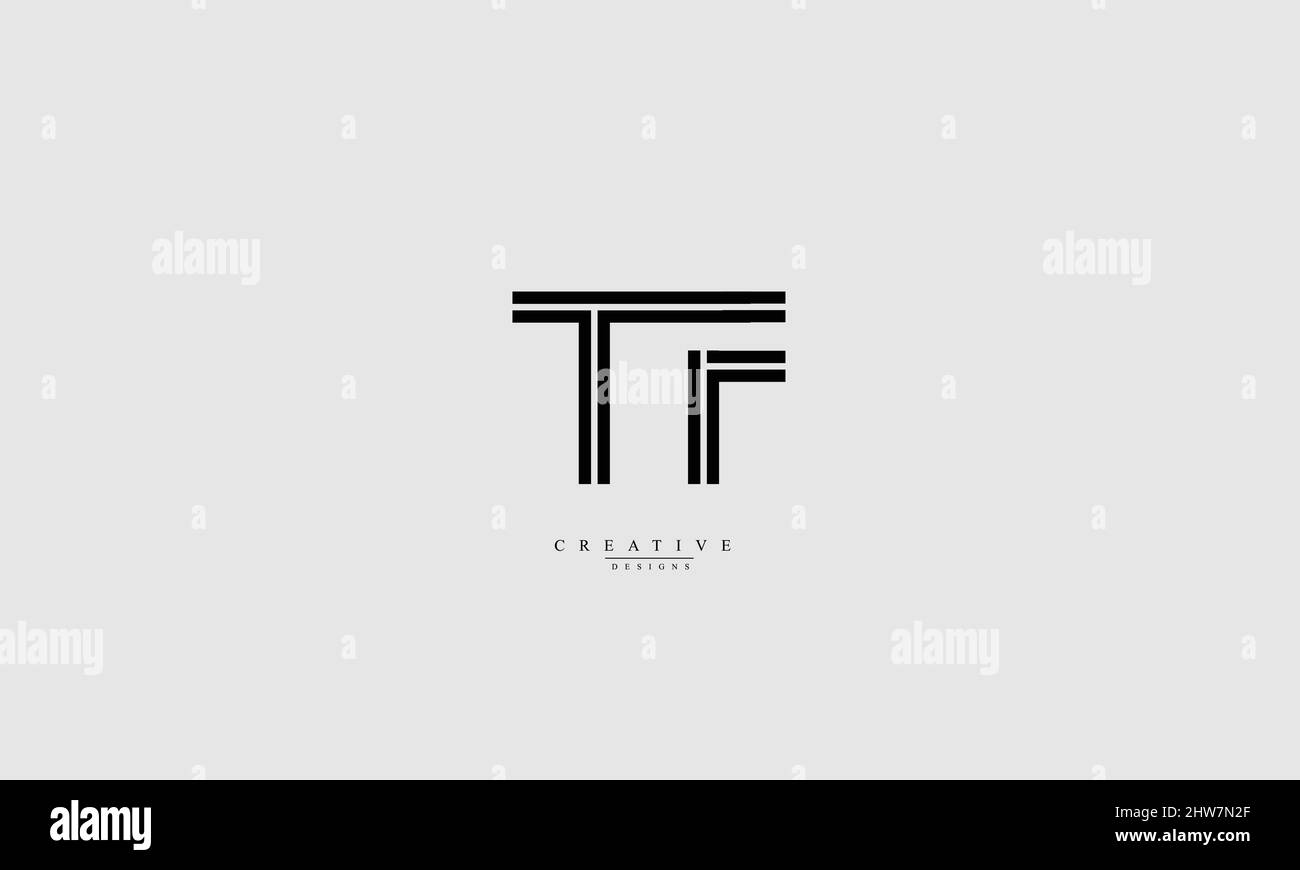 TF FT T F abstract vector logo monogram template Stock Vector