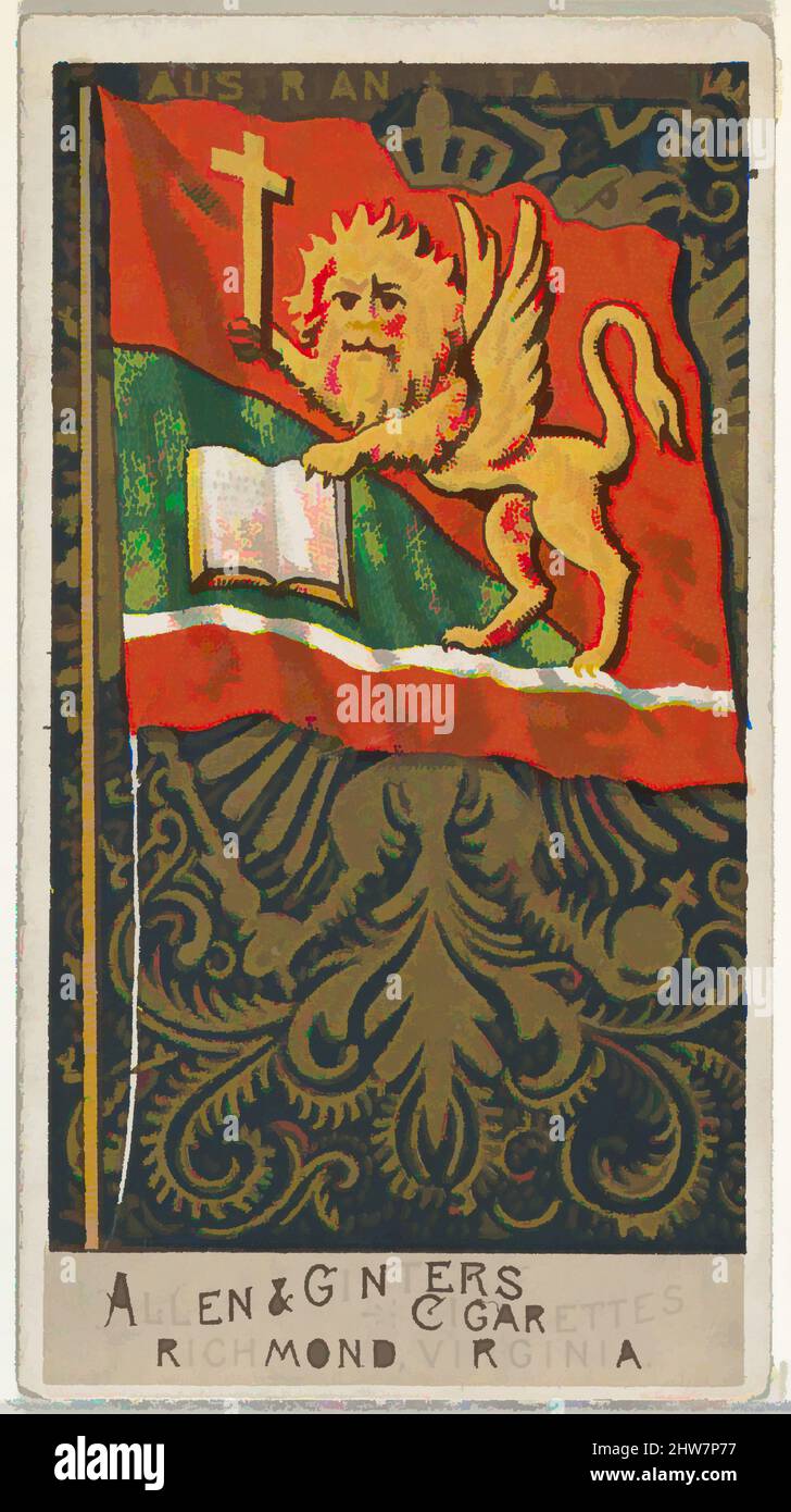 Austrian Italy, from Flags of All Nations, Series 2 (N10) for Allen &  Ginter Cigarettes Brands, 1890 Stock Photo