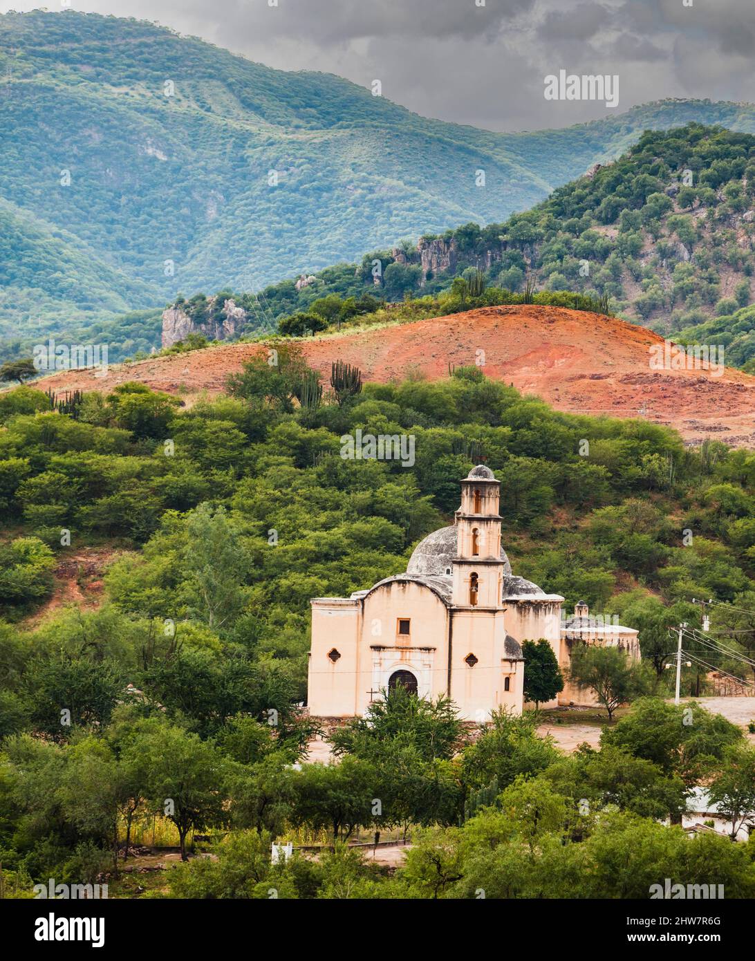 Mision Satevo, near Batopilas, Copper Canyon, Chihuahua, Mexico.  Built by Jesuits, 1760-64. Stock Photo