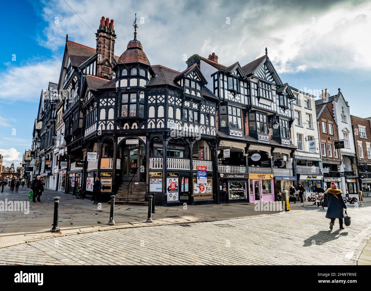 Eastgate, in the centre of Chester, capital City of Cheshire, famous