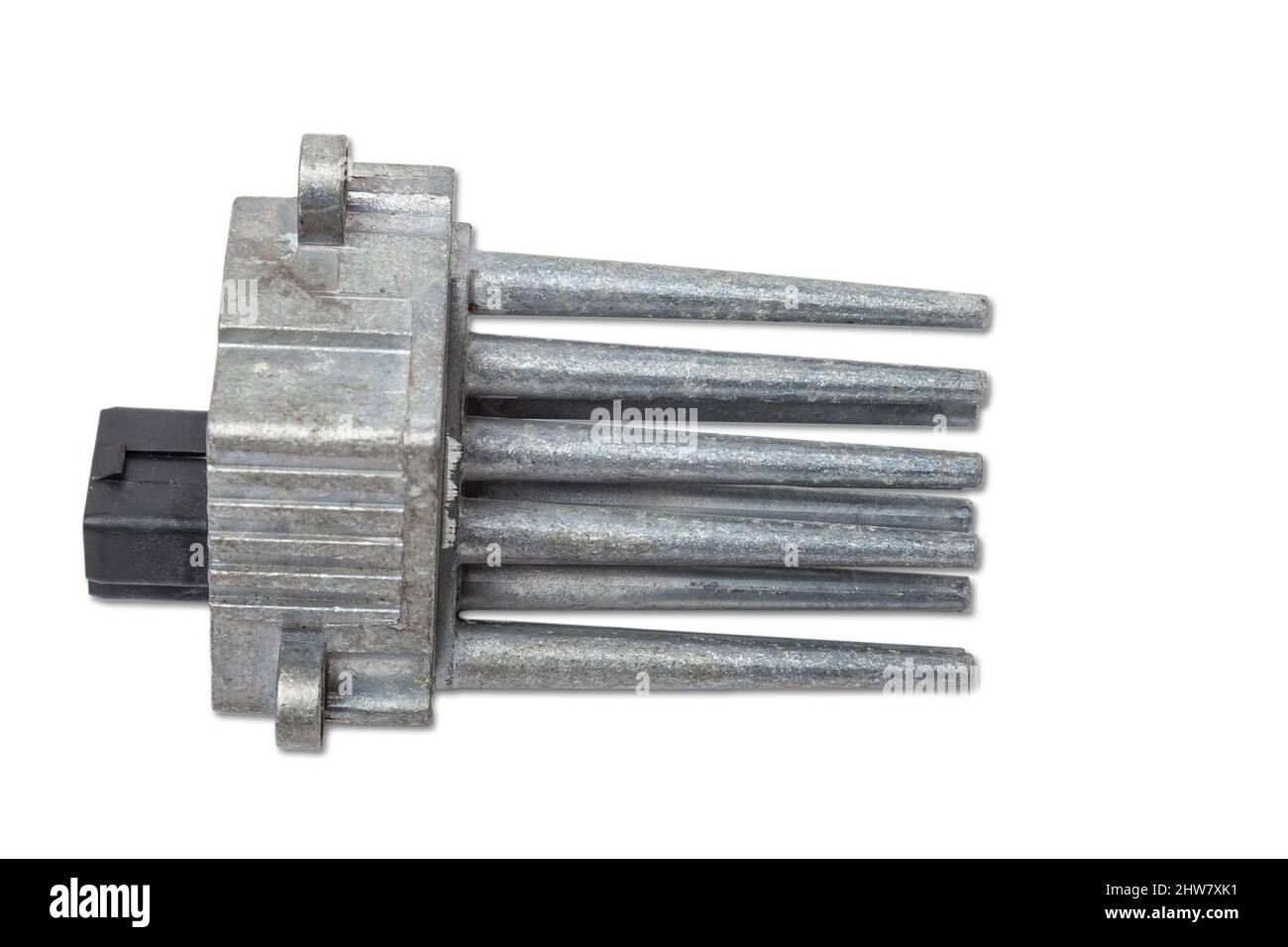 Car heater fan speed regulator on white isolated background. Catalog of