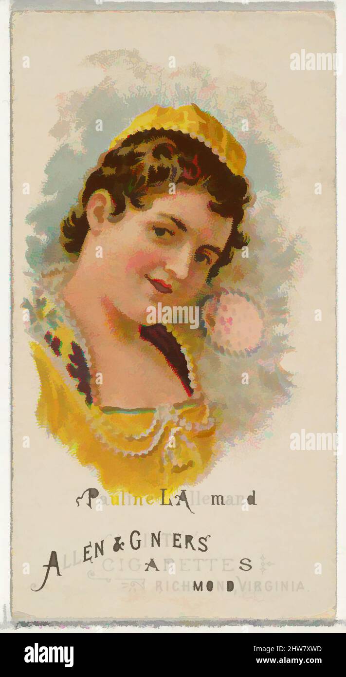 https://c8.alamy.com/comp/2HW7XWD/art-inspired-by-pauline-lallemand-from-worlds-beauties-series-1-n26-for-allen-ginter-cigarettes-1888-commercial-color-lithograph-sheet-2-34-x-1-12-in-7-x-38-cm-trade-cards-from-worlds-beauties-series-1-n26-issued-in-1888-in-a-set-of-50-cards-to-promote-allen-classic-works-modernized-by-artotop-with-a-splash-of-modernity-shapes-color-and-value-eye-catching-visual-impact-on-art-emotions-through-freedom-of-artworks-in-a-contemporary-way-a-timeless-message-pursuing-a-wildly-creative-new-direction-artists-turning-to-the-digital-medium-and-creating-the-artotop-nft-2HW7XWD.jpg