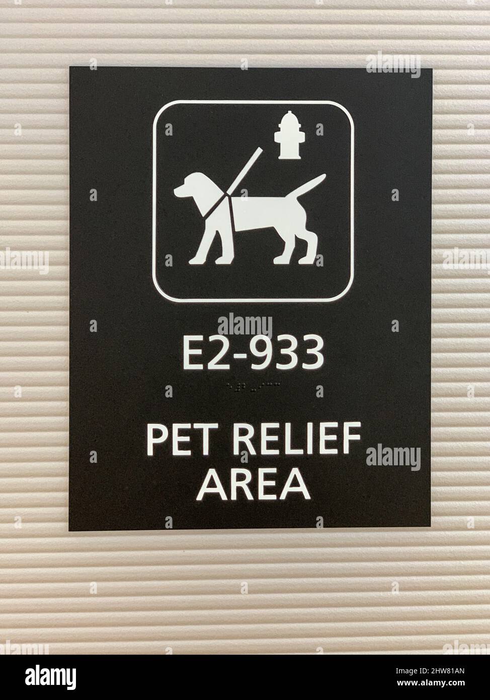 Airport Pet Relief Area, Reagan National Airport, Washington, DC. Stock Photo