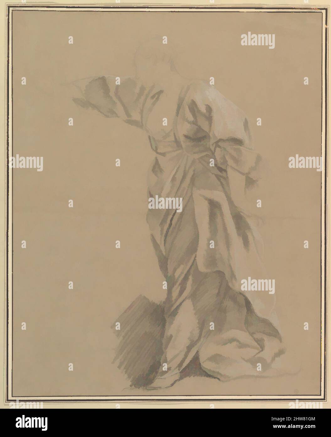 Art inspired by Drapery Study of a Woman with an Outstretched Arm, ca ...
