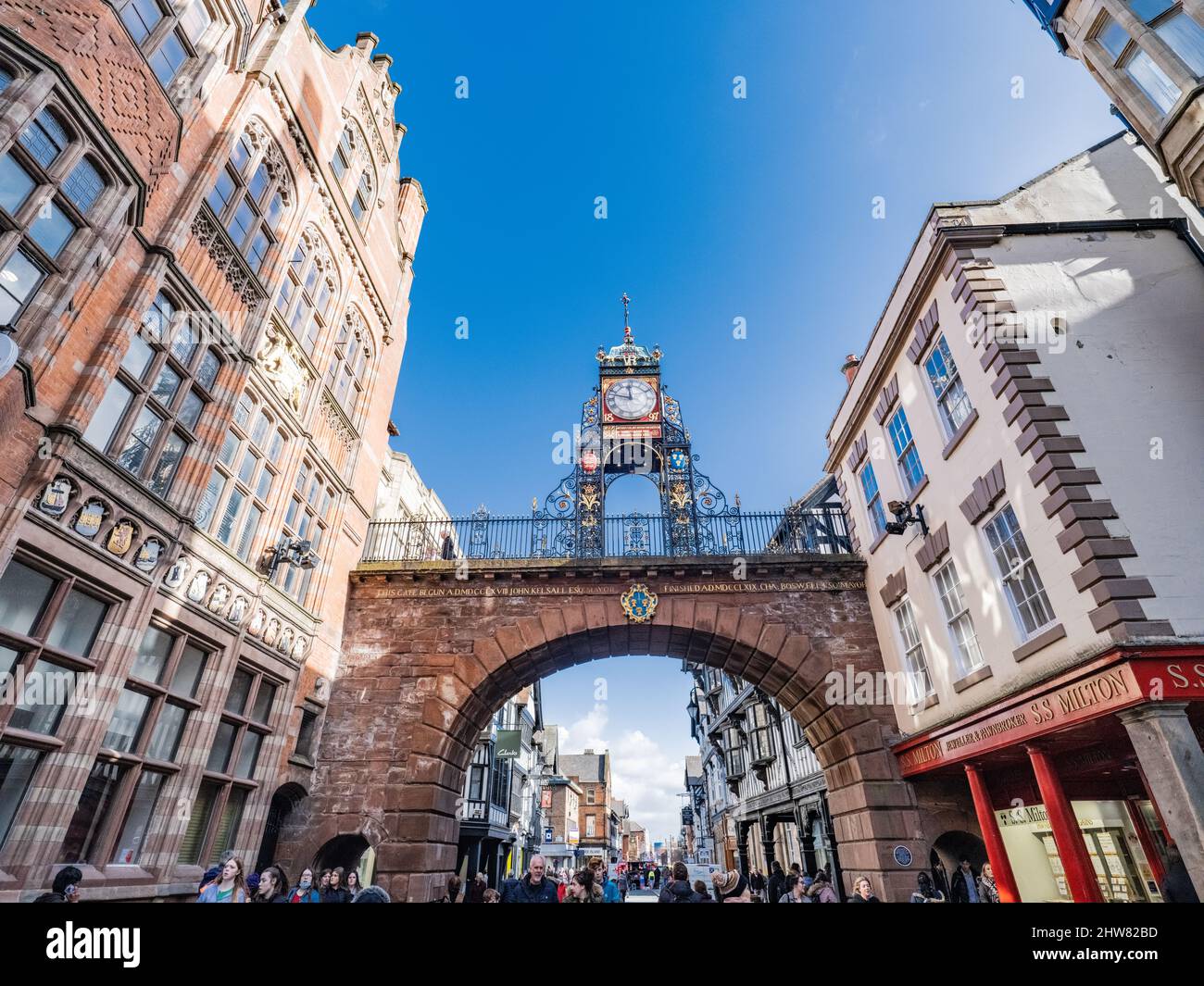 Eastgate Clock, Chester Stock Photo