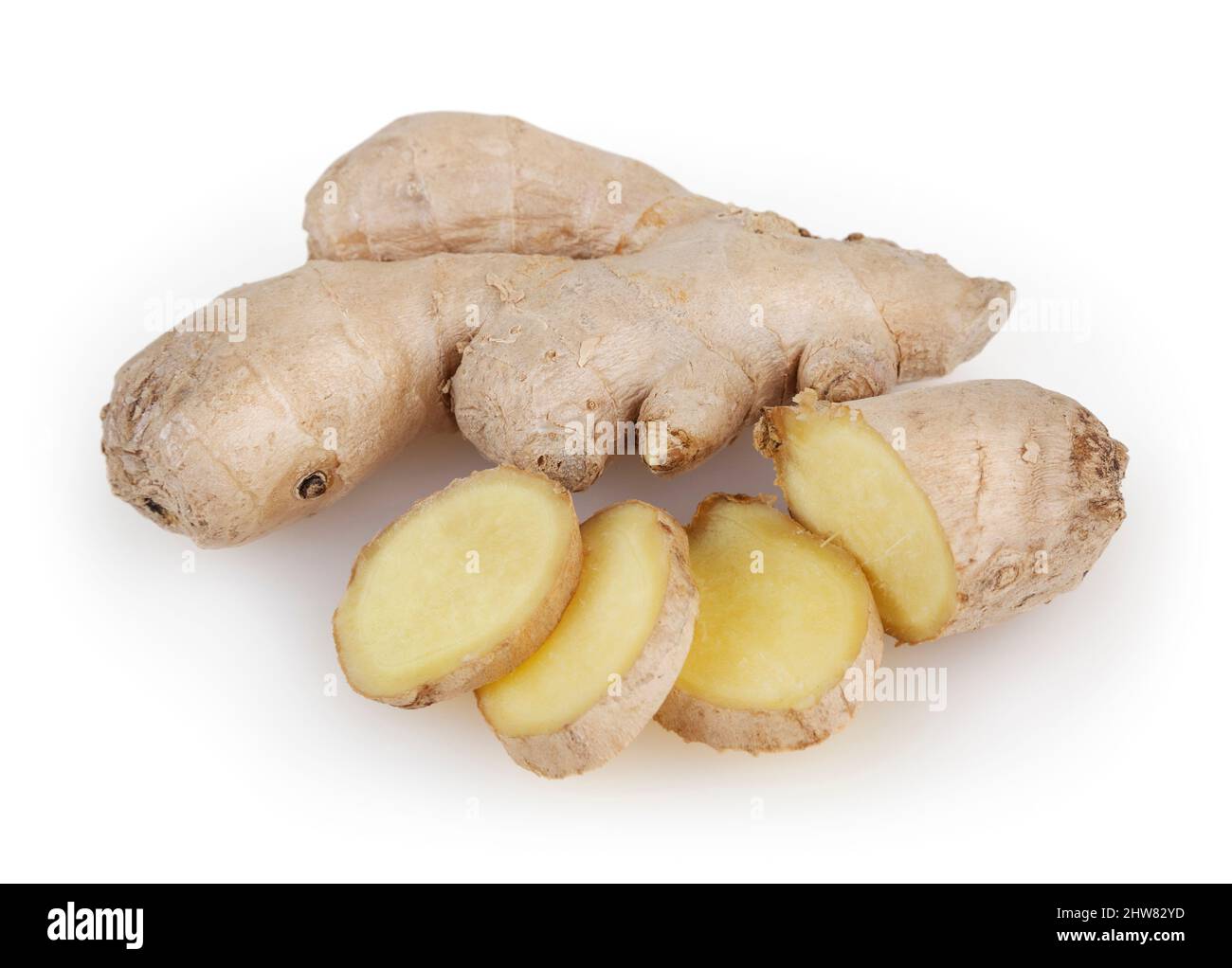 Ginger isolated on white background with clipping path Stock Photo