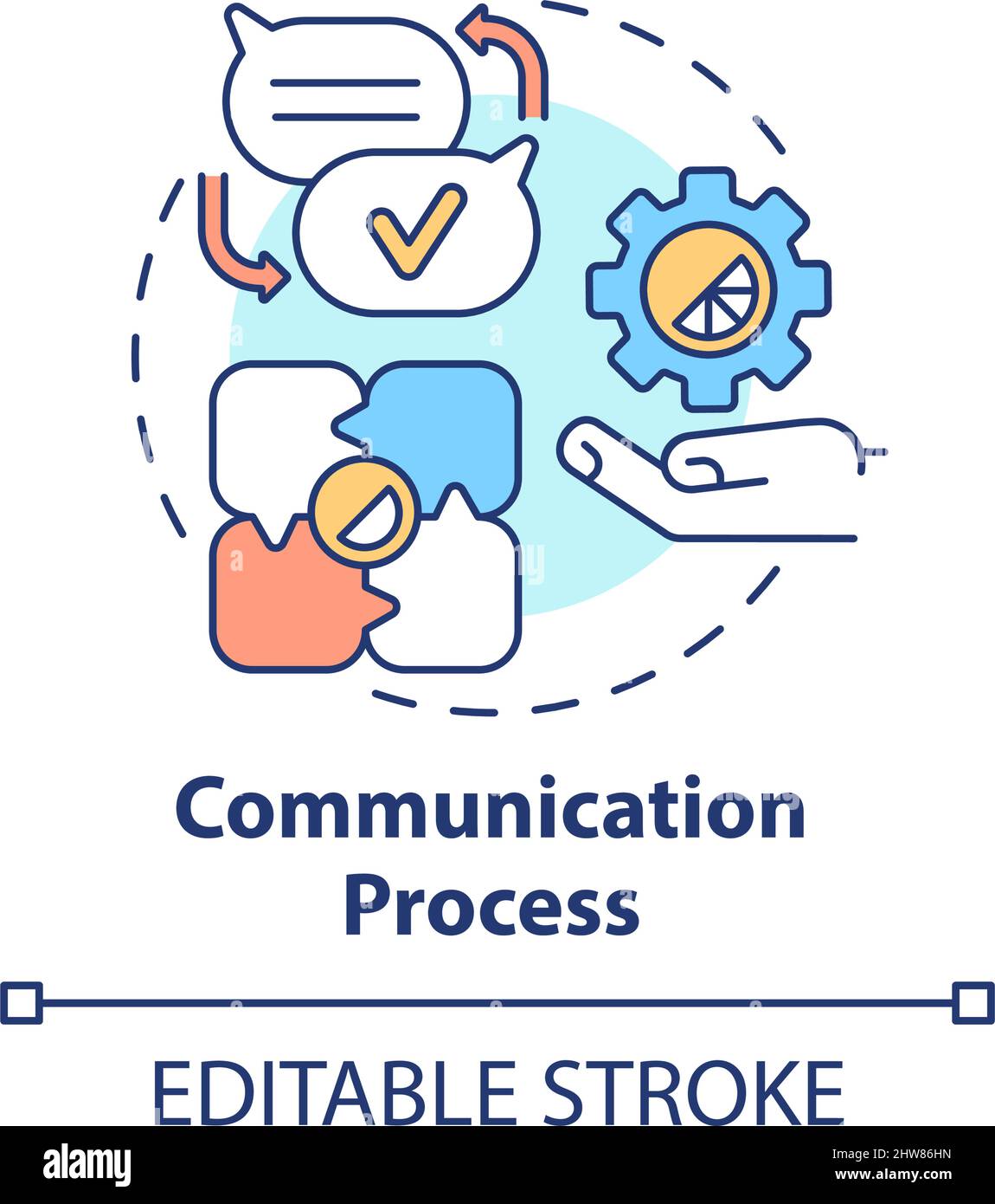 Communication process concept icon Stock Vector Image & Art - Alamy