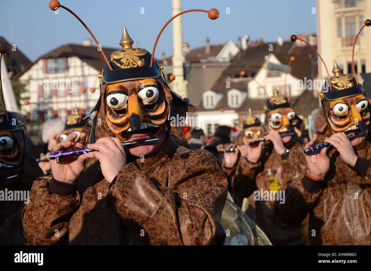 SWISS, Bâle, Carnival, Fasnacht, UNESCO, Intangible Cultural Heritage of Humanity Stock Photo