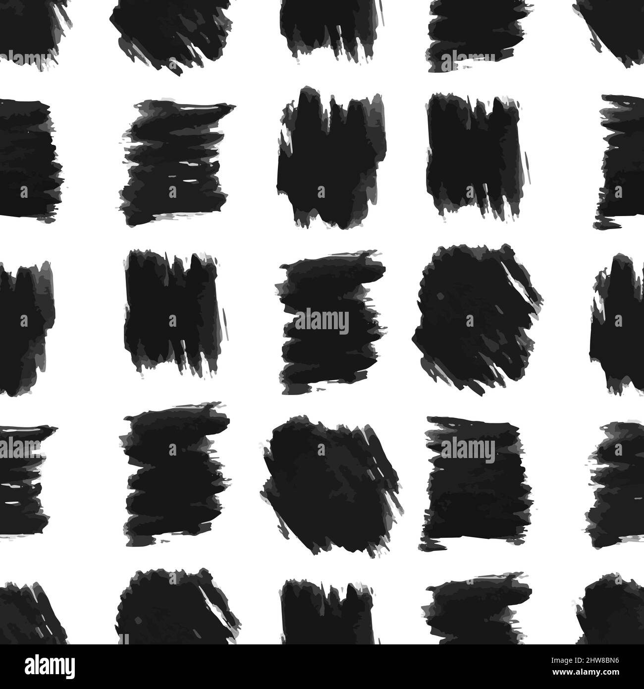 seamless background of black grunge vector abstract brush strokes. hand ...