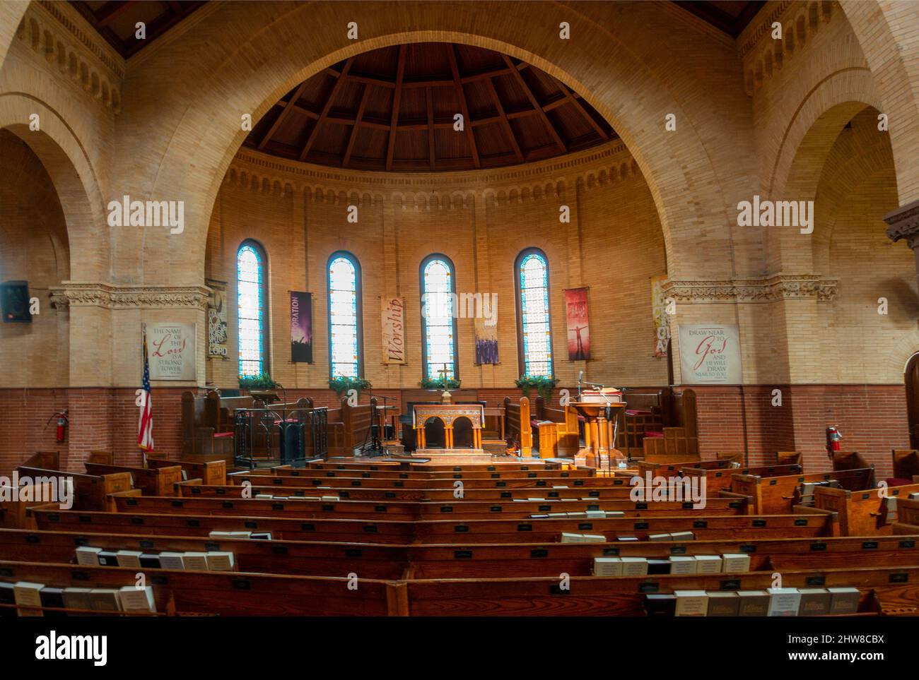 interior of Hampton University Memorial church in Hampton Virginia