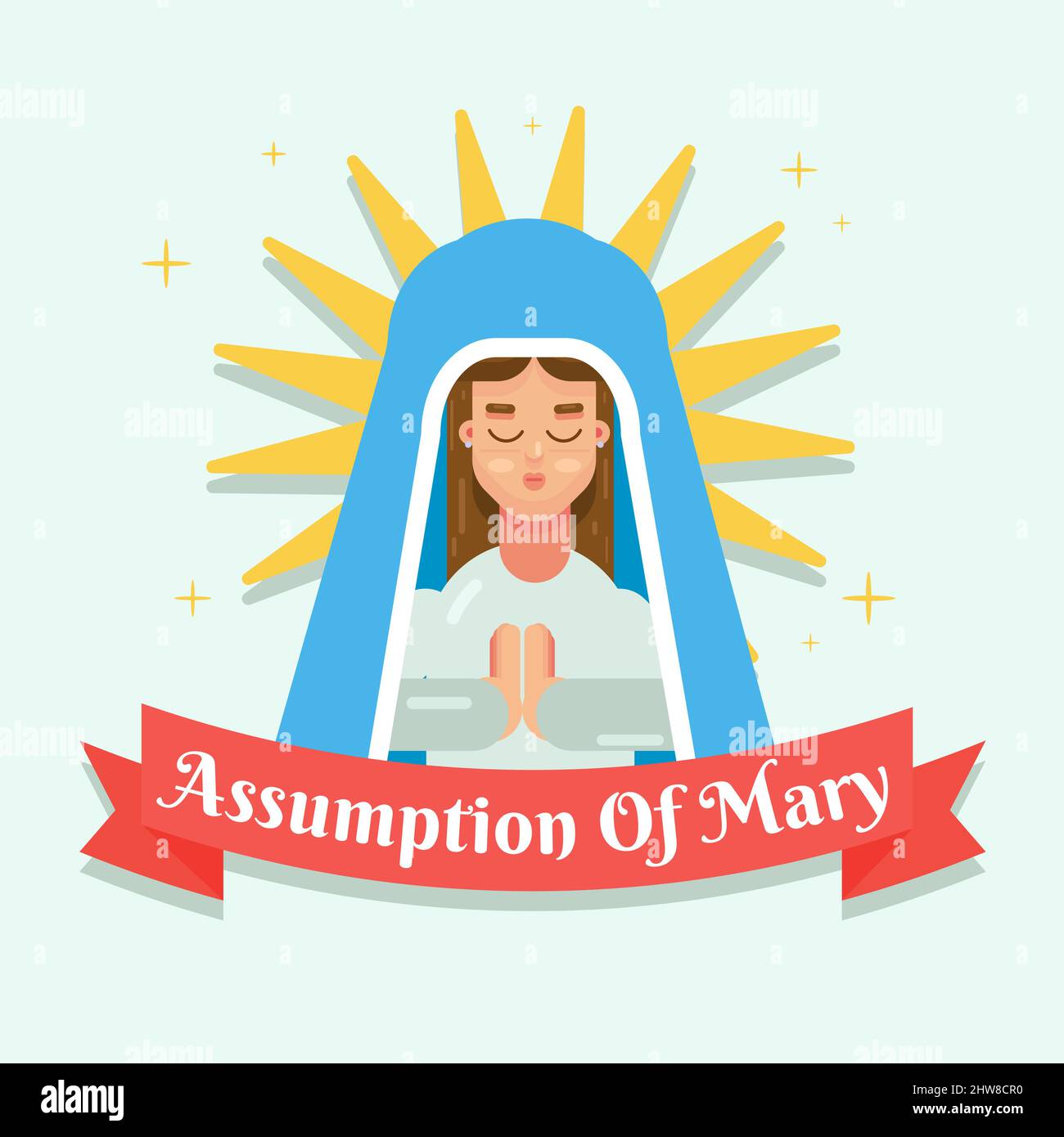 Assumption of Mary day vector illustration design Stock Vector