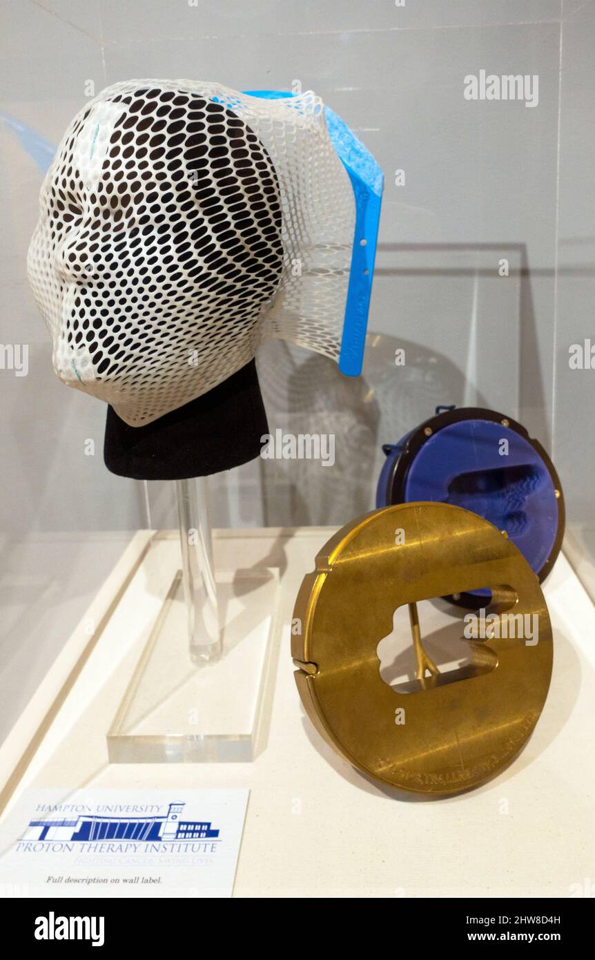 Proton therapy cancer equipment display Hampton University Museum in