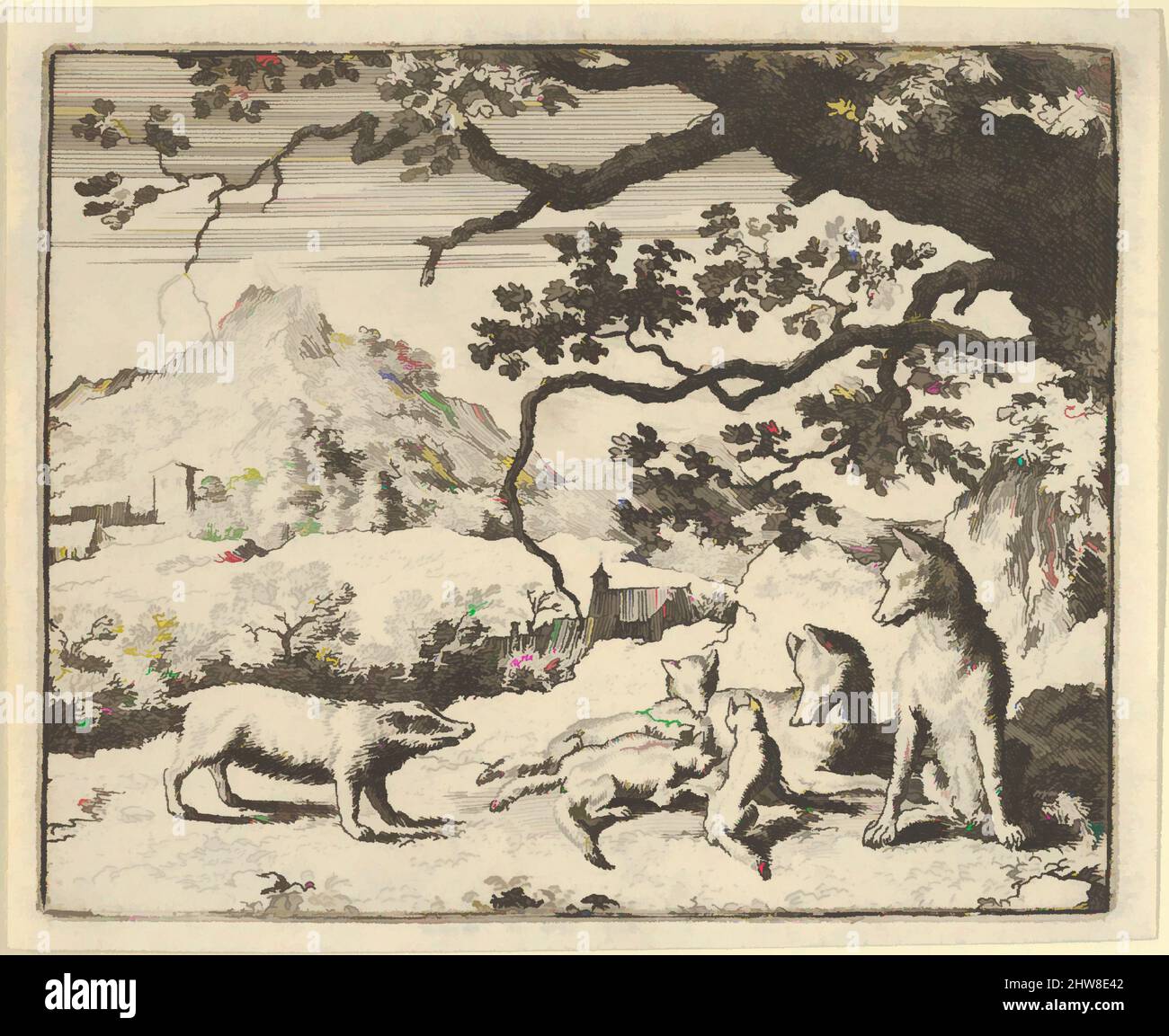 Art Inspired By Renard Receives A New Citation From The Badger From Hendrick Van Alcmar S Renard The Fox 1650 75 Engraving Fifth State Of Five Plate 3 3 4 4 9 16 In 9 5