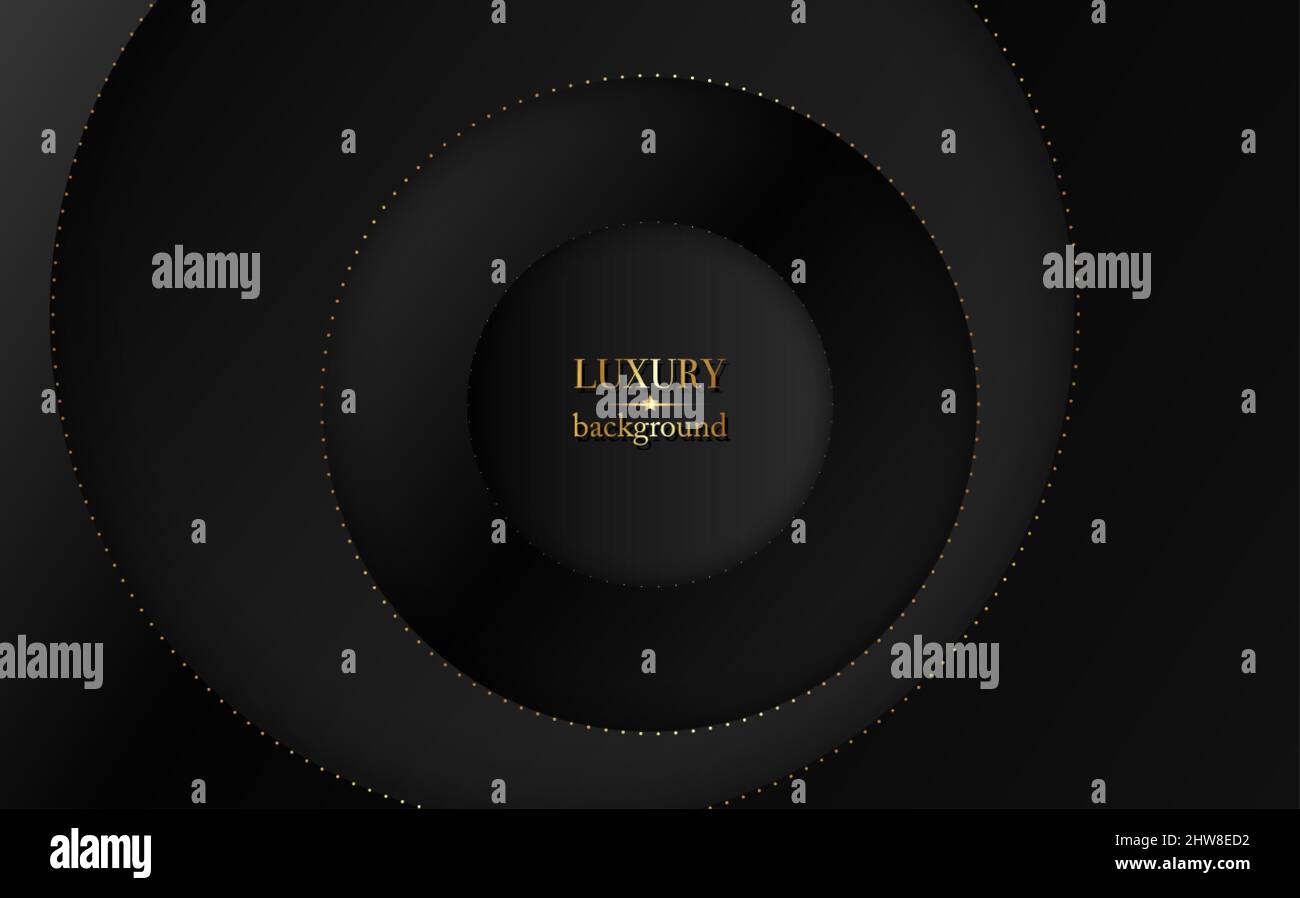 Luxury Gold and black Background with golden dots circles texture ...