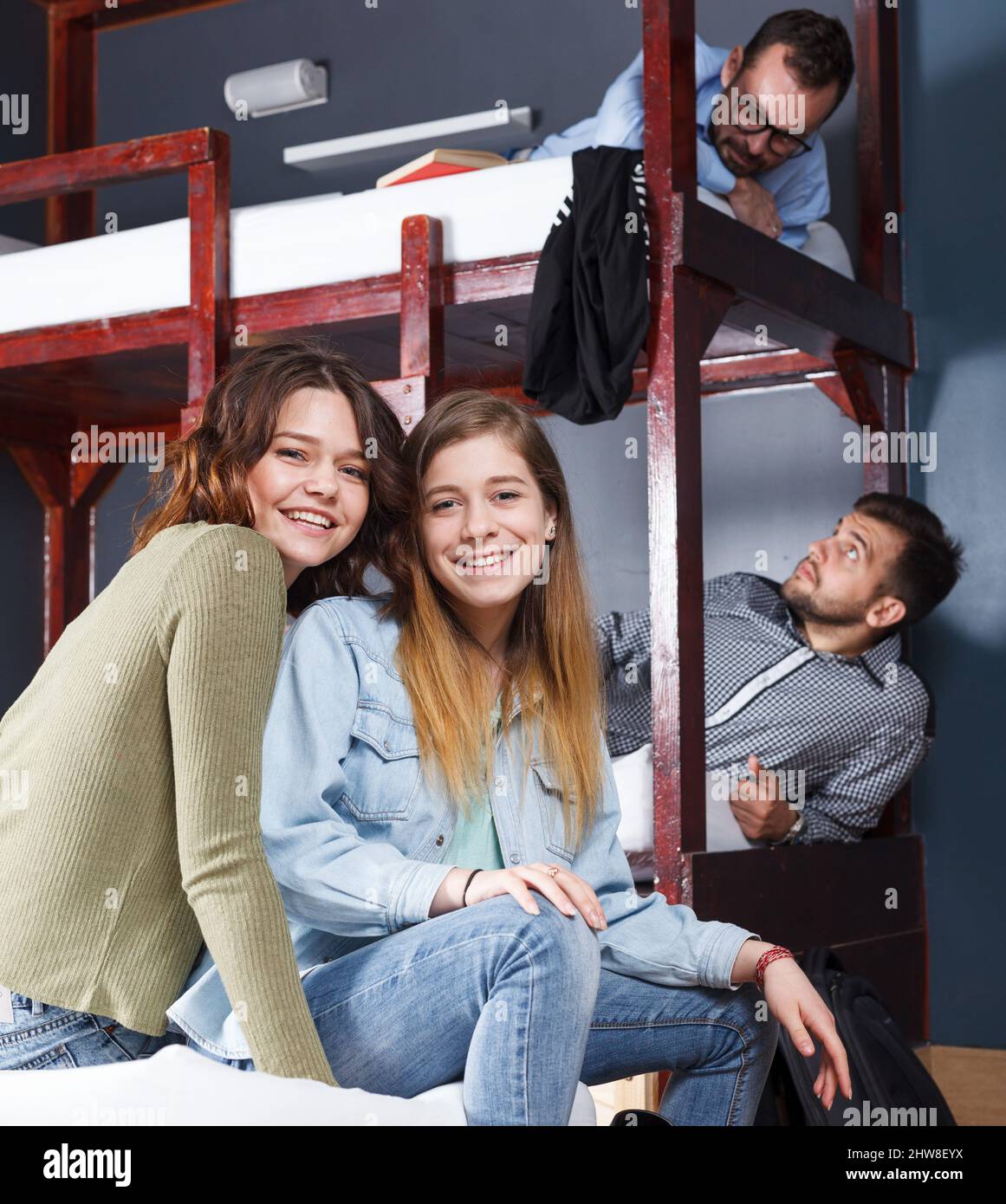 Two Happy Girls Stock Photo Alamy Two Happy Girls Stock Photo Alamy