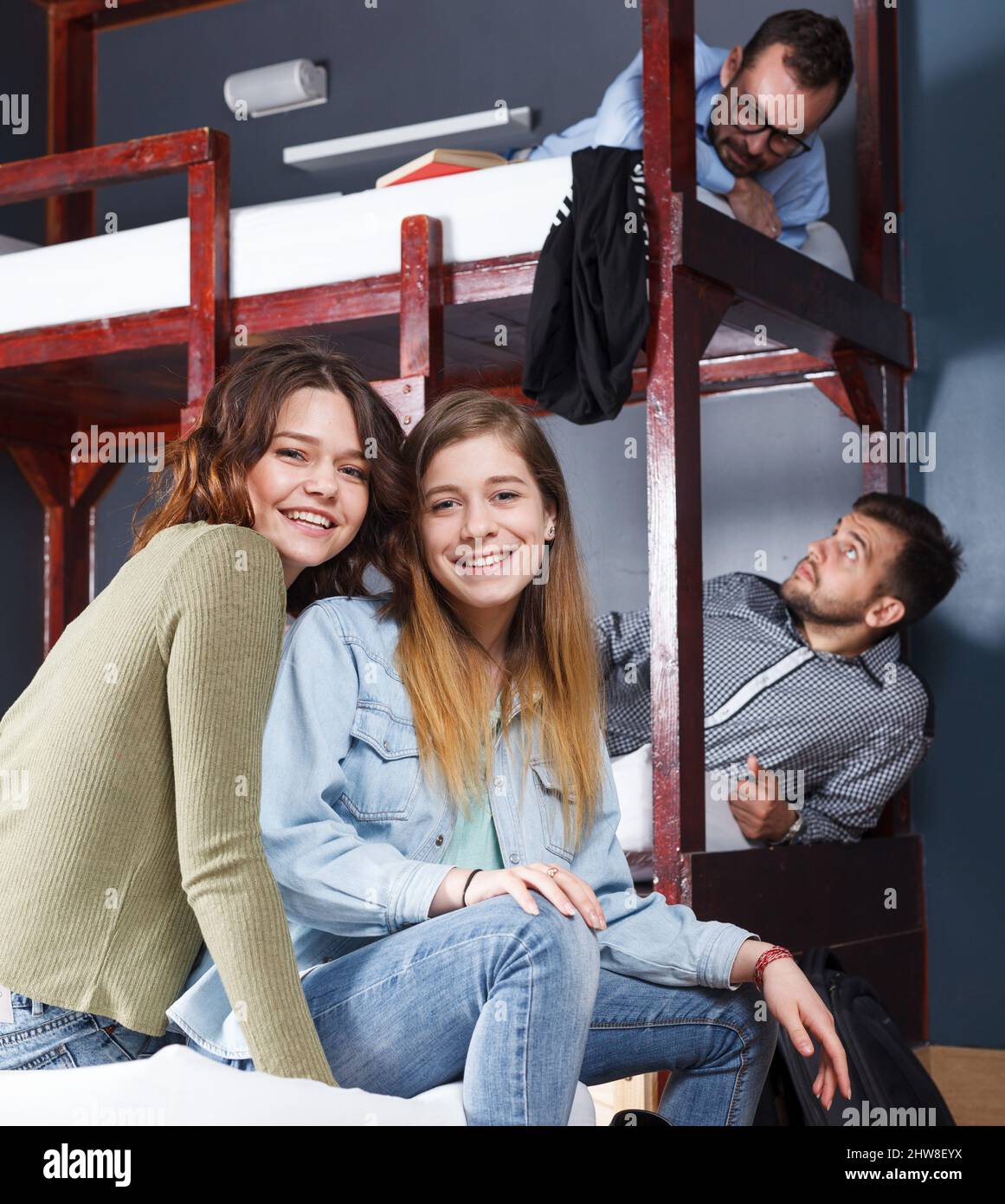 Two happy girls Stock Photo