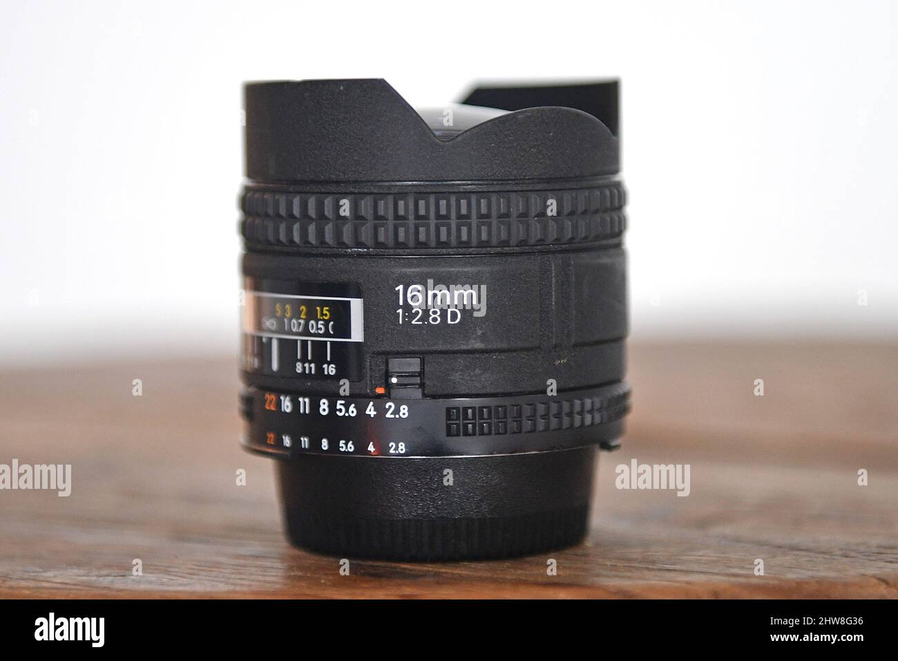 Nikon 16mm Fisheye lens. Manchester, UK Stock Photo - Alamy