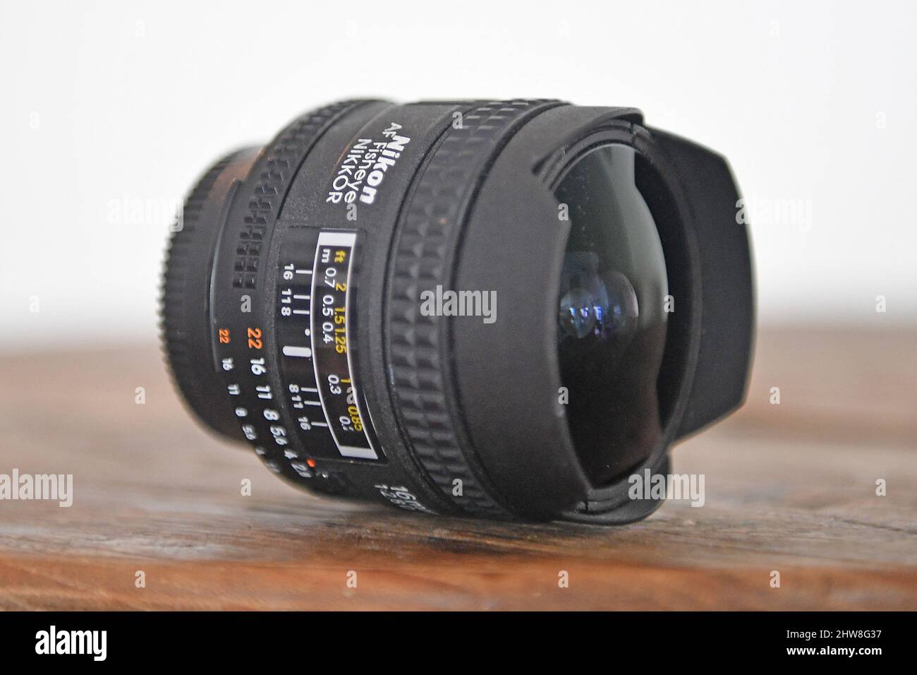 Nikon 16mm Fisheye lens. Manchester, UK Stock Photo - Alamy