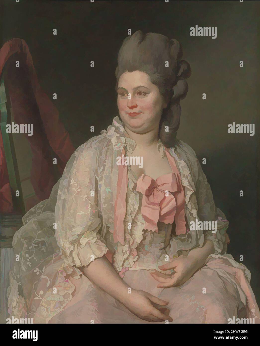 Art inspired by Madame de Saint-Maurice, 1776, Oil on canvas, 39 1/2 x 31 7/8 in. (100.3 x 81 cm), Paintings, Joseph Siffred Duplessis (French, Carpentras 1725–1802 Versailles), The picture was exhibited by Duplessis at the Salon of 1777, where it was admired for its truthfulness and, Classic works modernized by Artotop with a splash of modernity. Shapes, color and value, eye-catching visual impact on art. Emotions through freedom of artworks in a contemporary way. A timeless message pursuing a wildly creative new direction. Artists turning to the digital medium and creating the Artotop NFT Stock Photo