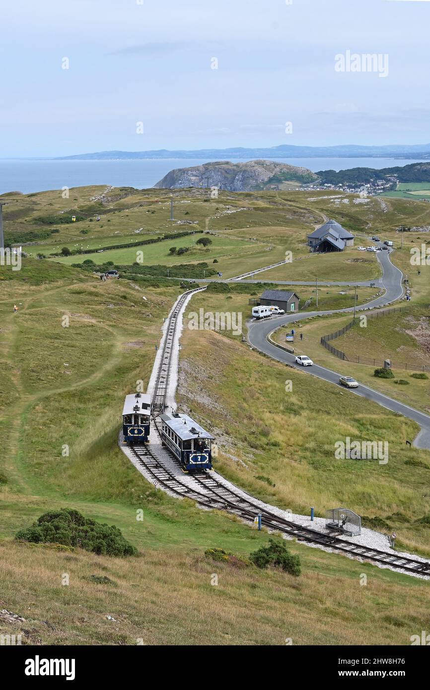 Great Orme Tramway, Great Orme, Wales, UK. August 2021. Stock Photo