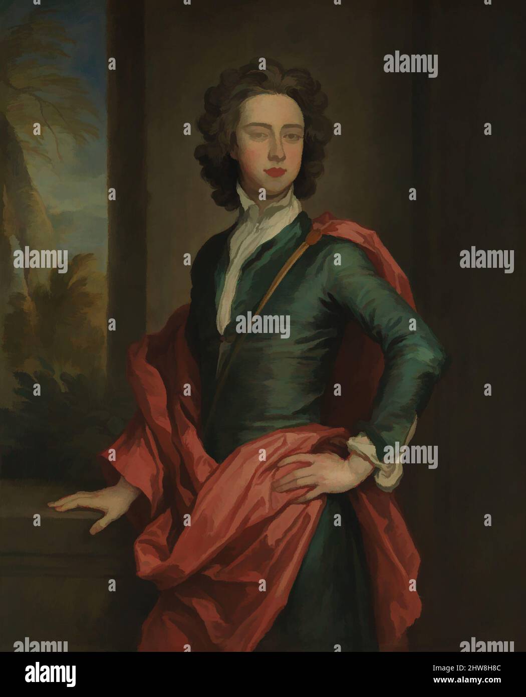 Art inspired by Charles Beauclerk (1670–1726), Duke of St. Albans, ca. 1690–95, Oil on canvas, 49 7/8 x 40 1/2 in. (126.7 x 102.9 cm), Paintings, Sir Godfrey Kneller (German, Lübeck 1646–1723 London), The broad brushwork is a hallmark of Kneller’s style. The sitter (1620-1726, Classic works modernized by Artotop with a splash of modernity. Shapes, color and value, eye-catching visual impact on art. Emotions through freedom of artworks in a contemporary way. A timeless message pursuing a wildly creative new direction. Artists turning to the digital medium and creating the Artotop NFT Stock Photo