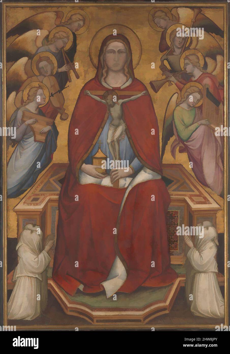 Saint Mary Magdalen Holding a Crucifix; (reverse) The Flagellation