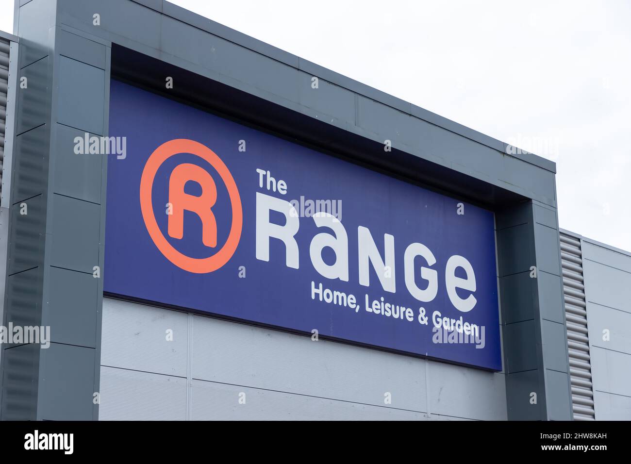 The Range logo at the store at the Merry Hill Shopping centre. A