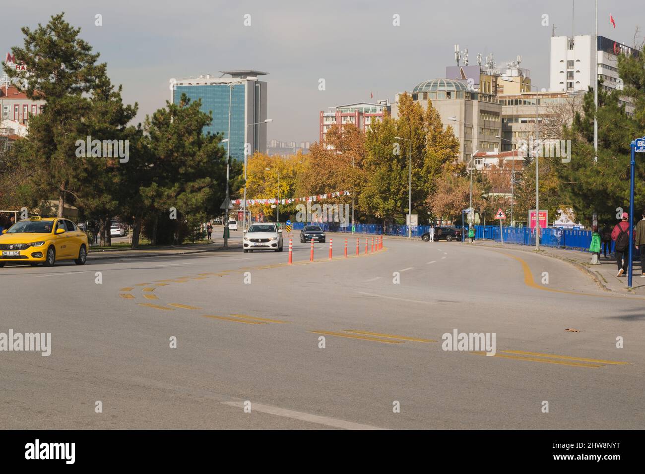 Ankara, Turkey - November 09, 2021: Entrance way to Anıtkabir. Editorial shot in Ankara. Stock Photo