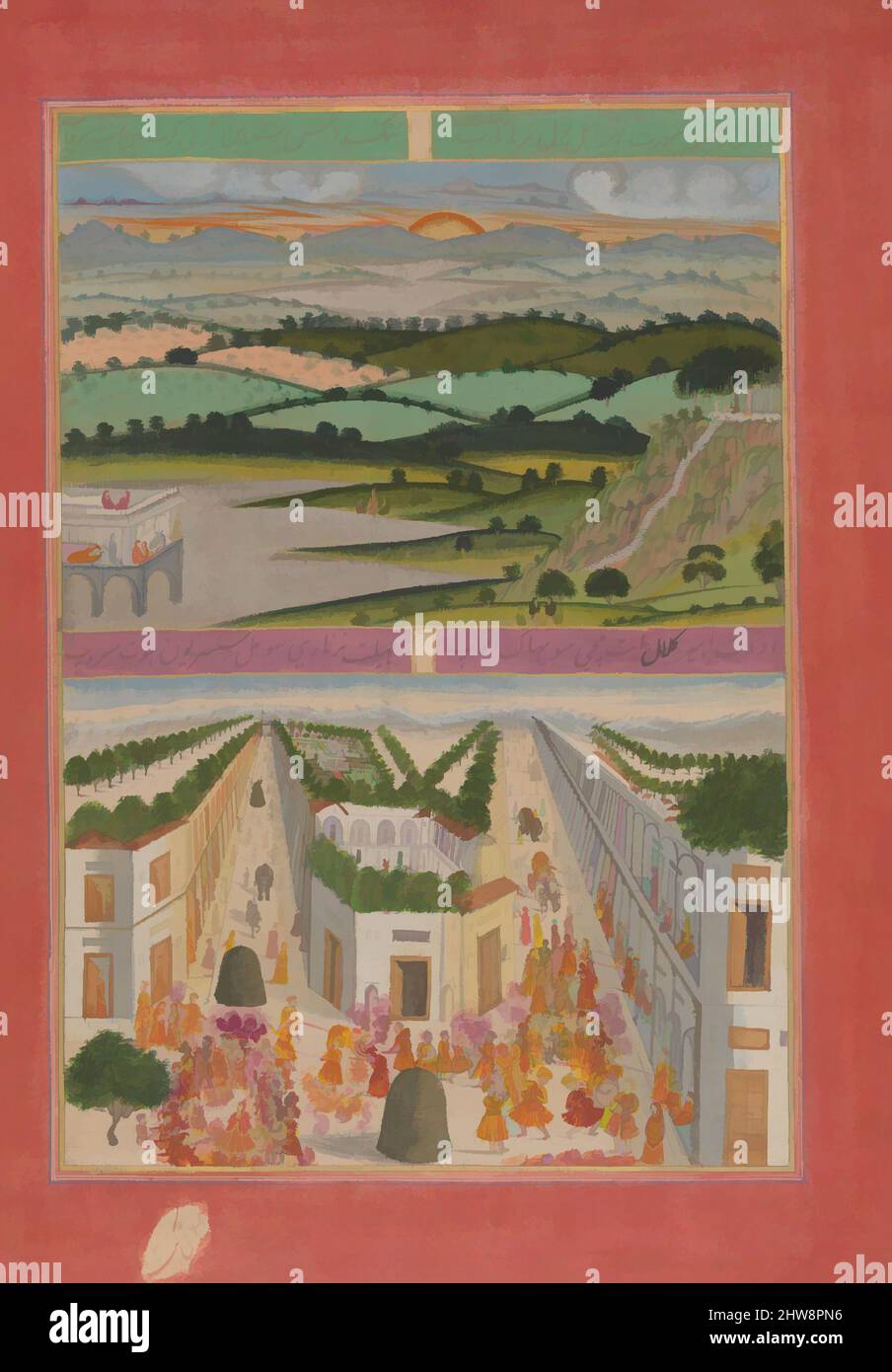Painted Indian Window Shutter from Hyderabad - 19thC Painted Indian Window Shutter from Hyderabad - 19thC