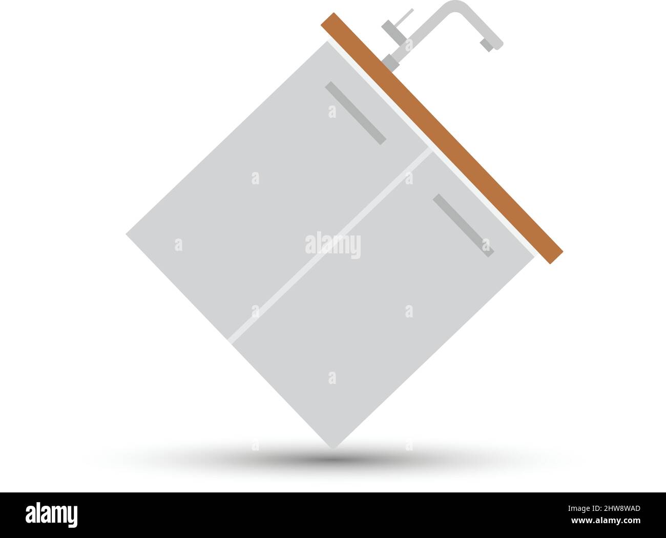 Kitchen sink  vector on white background Stock Vector