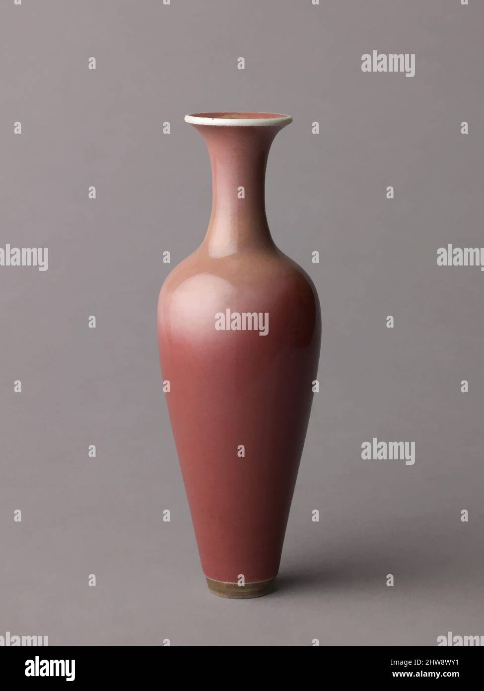 A peachbloom-glazed brush washer, Mark and period of Kangxi