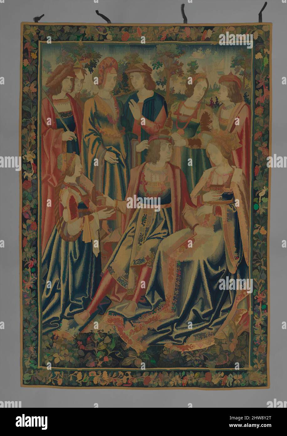 Art inspired by Two Episodes from the Parable of the Prodigal Son, ca. 1510–25, South Netherlandish, Wool warp; wool and silk wefts, Overall: 93 x 64 1/4in. (236.2 x 163.2cm), Textiles-Tapestries, Classic works modernized by Artotop with a splash of modernity. Shapes, color and value, eye-catching visual impact on art. Emotions through freedom of artworks in a contemporary way. A timeless message pursuing a wildly creative new direction. Artists turning to the digital medium and creating the Artotop NFT Stock Photo