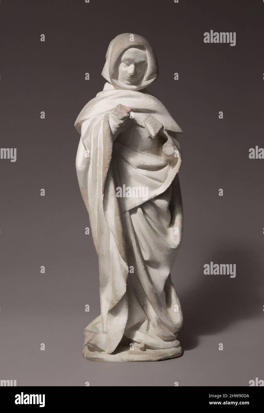 Art inspired by Mourner, early 20th century (original dated 1450–53), Franco-Netherlandish, Plaster, Overall: 15 1/4 in. (38.7 cm), Reproductions-Sculpture, Classic works modernized by Artotop with a splash of modernity. Shapes, color and value, eye-catching visual impact on art. Emotions through freedom of artworks in a contemporary way. A timeless message pursuing a wildly creative new direction. Artists turning to the digital medium and creating the Artotop NFT Stock Photo