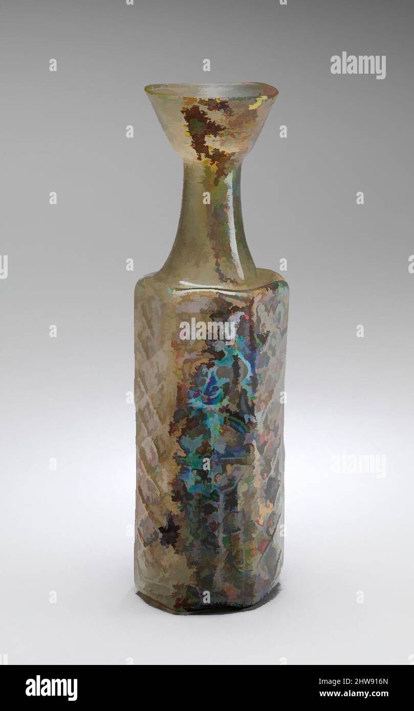 Art inspired by Yellow-Green Hexagonal Glass Bottle with a Stylite ...