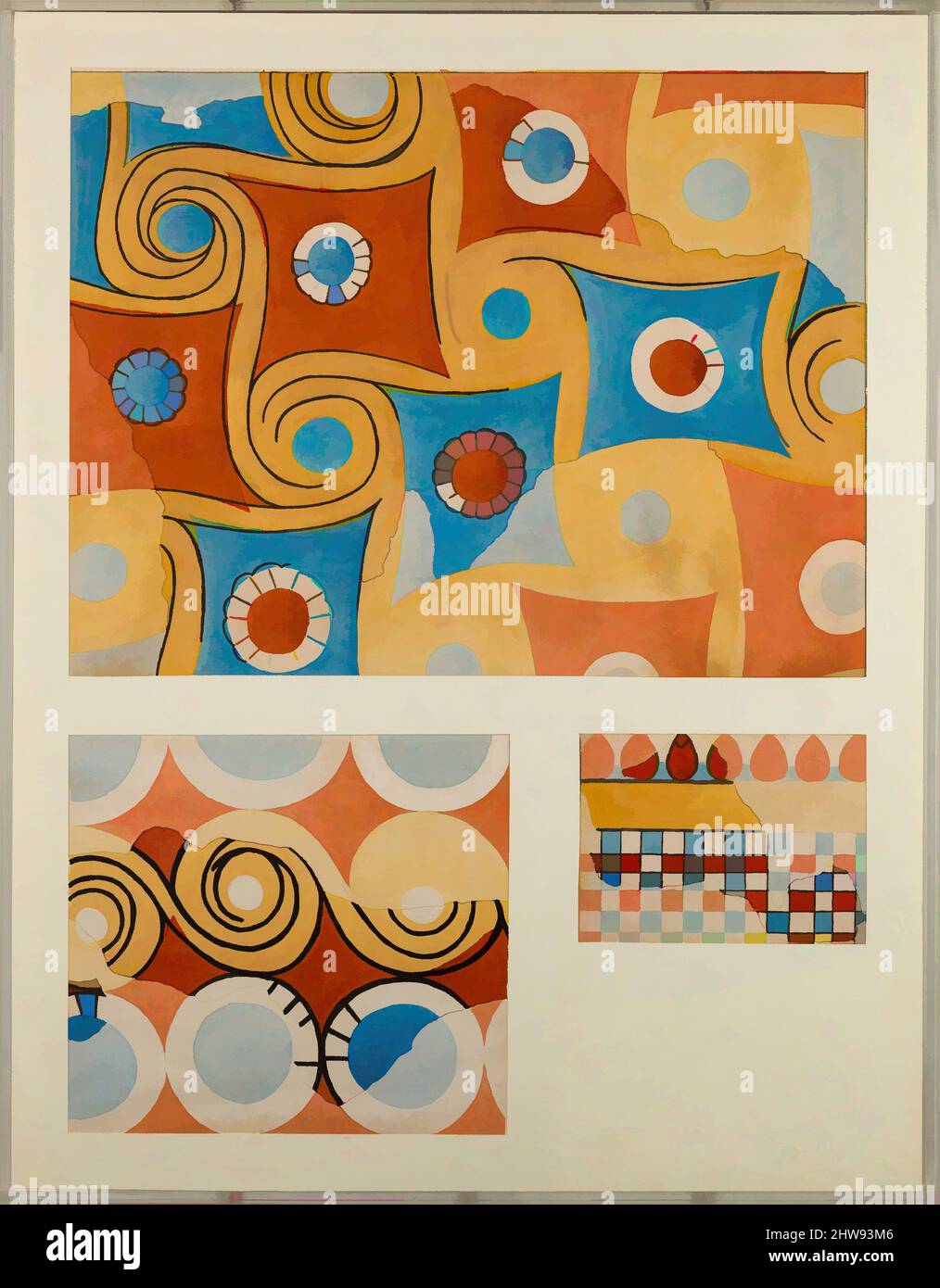 Art Inspired By Ceiling Patterns From The Palace Of Amenhotep Iii Malqata New Kingdom Dynasty 18 Ca 1390 1352 B C From Egypt Upper Egypt Thebes Tempera On Paper Facsimile 61 5 X 46 Cm Art Inspired By Ceiling Patterns From The Palace Of Amenhotep Iii Malqata New Kingdom Dynasty 18 Ca 1390 1352 B C From Egypt Upper Egypt Thebes Tempera On Paper Facsimile 61 5 X 46 Cm