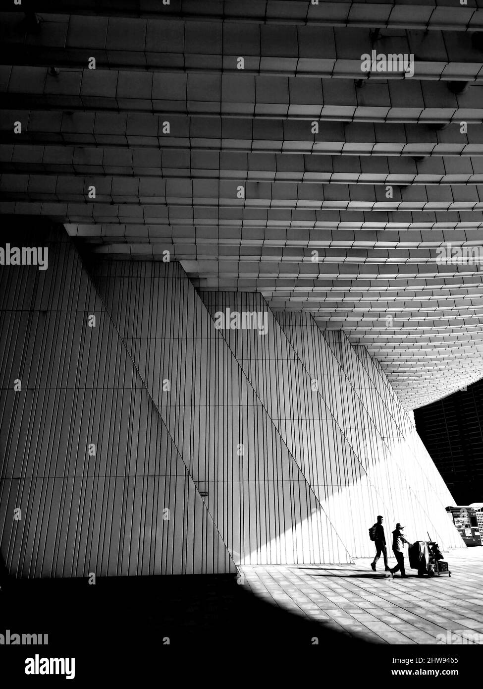 Photo of yellow building Black and White Stock Photos & Images - Alamy