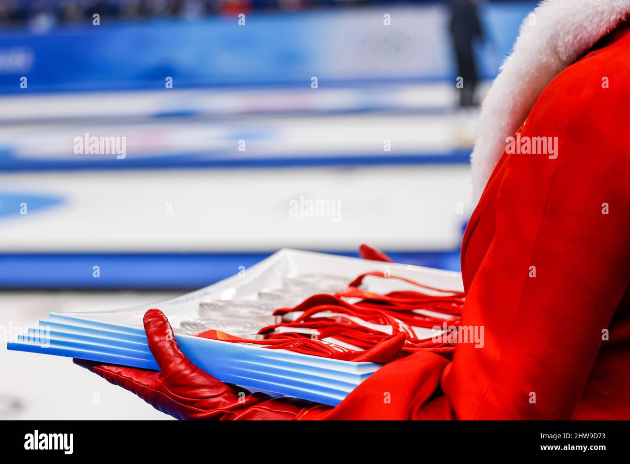 General view,  FEBRUARY 20, 2022 - Curling :  Women's Final match  between Japan - Great Britain during the Beijing 2022 Olympic Winter Games at Natio Stock Photo