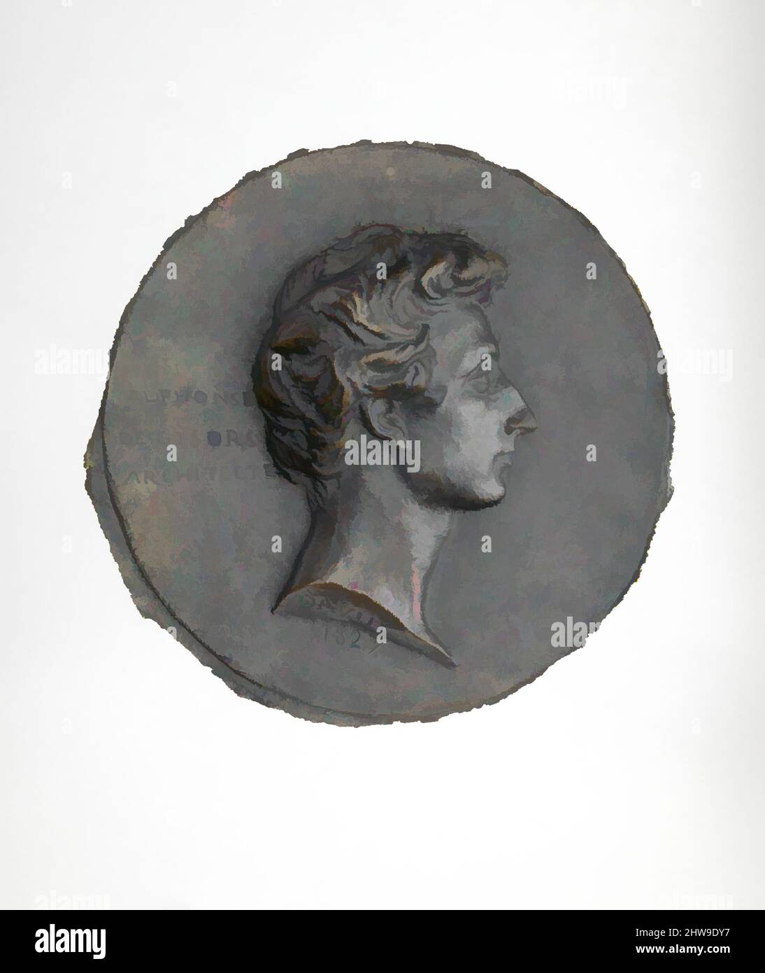 Art inspired by Alphonse de Gisors (1796–1866), 1827, French, Bronze,  Confirmed, irregular diameter: 4 7/16 × 4 1/2 × 5/8 in. (11.3 × 11.5 × 1.6  cm), Medals and Plaquettes, Medalist: Pierre