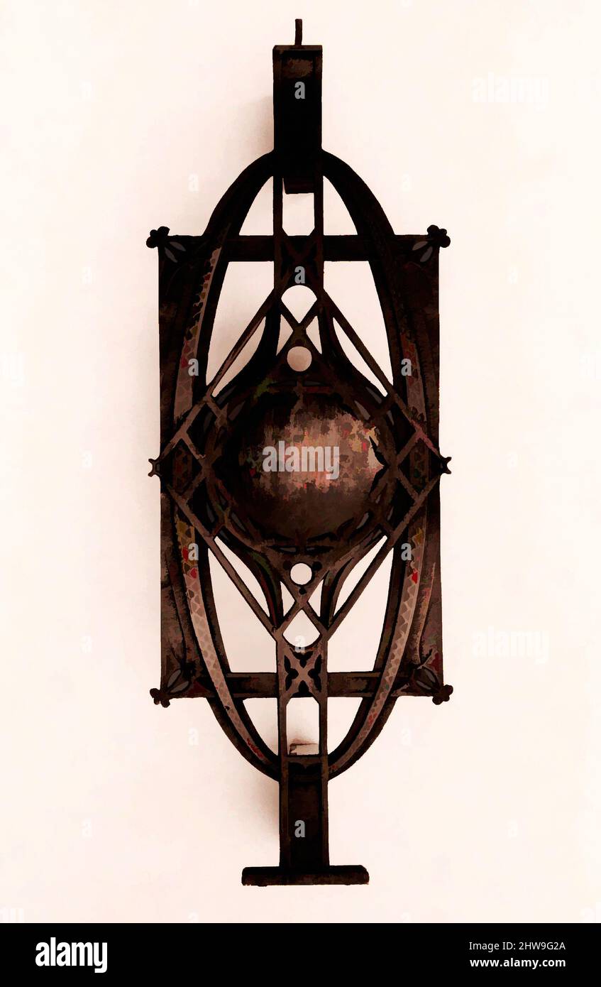 Art inspired by Baluster from the Chicago Stock Exchange Building, Chicago, 1893, Made in Chicago, Illinois, United States, American, Copper-plated cast iron, 31 3/4 x 10 7/8 x 1 1/8 in. (80.6 x 27.6 x 2.9 cm), Architecture, Louis Henry Sullivan (American, Boston, Massachusetts 1856–, Classic works modernized by Artotop with a splash of modernity. Shapes, color and value, eye-catching visual impact on art. Emotions through freedom of artworks in a contemporary way. A timeless message pursuing a wildly creative new direction. Artists turning to the digital medium and creating the Artotop NFT Stock Photo