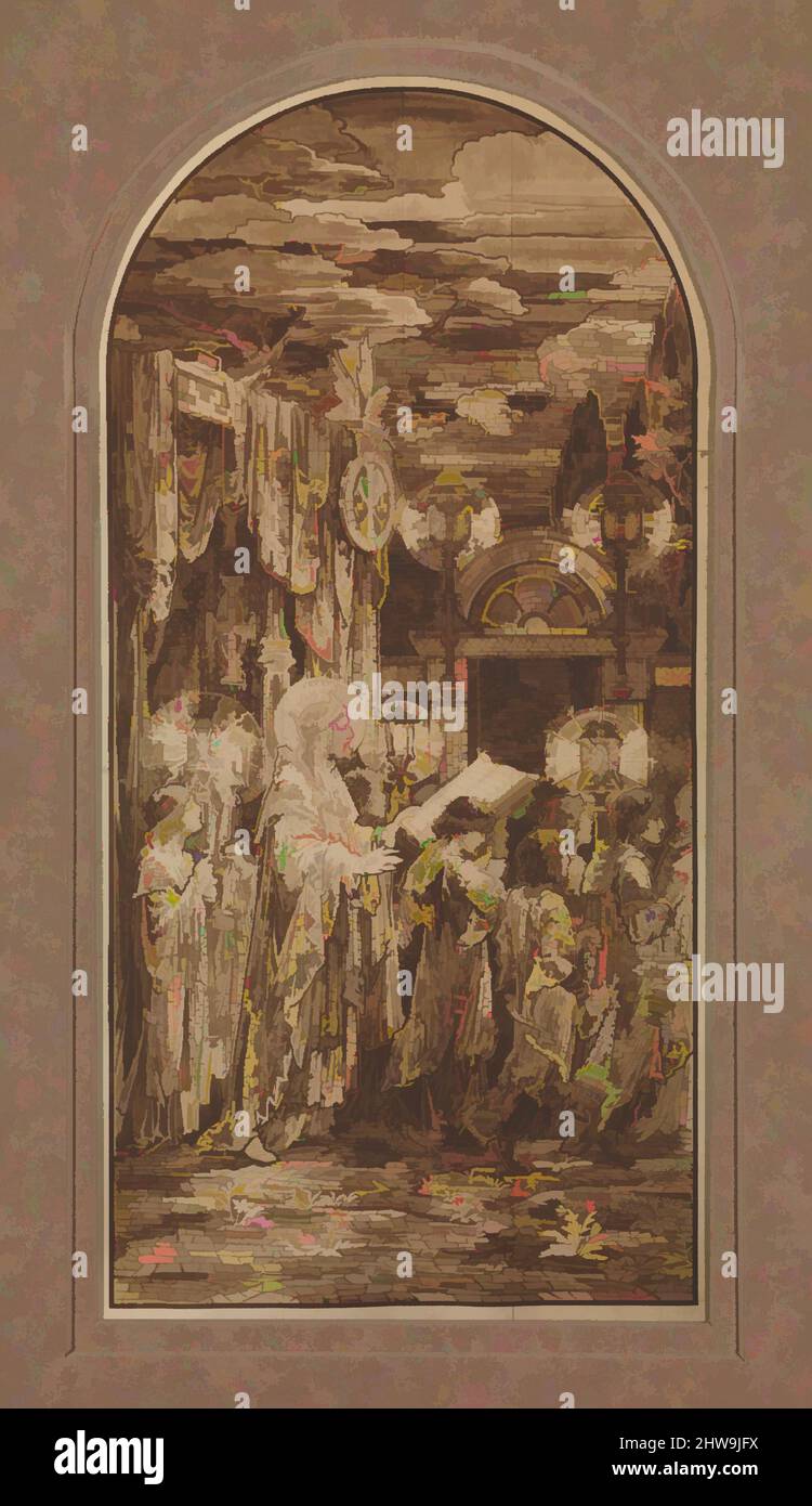 Art inspired by Photograph of design for single mosaic panel for 'Te Deum  Laudamus' triptych, ca. 1922–23, Made in New York, United States, American,  Photograph, Overall: 13 3/4 x 10 5/16 in. (