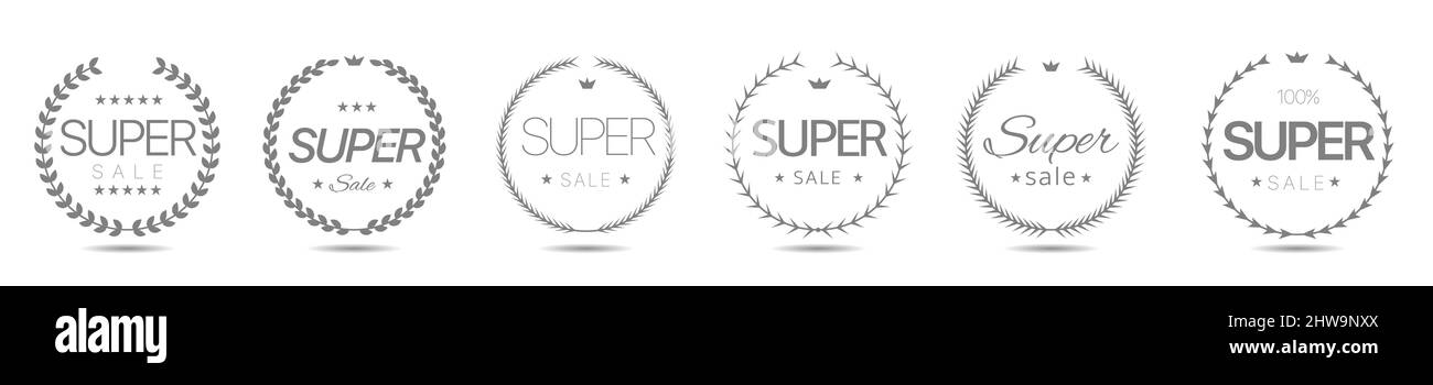 Super sale Simple laurel wreath label set Stock Vector Image & Art - Alamy