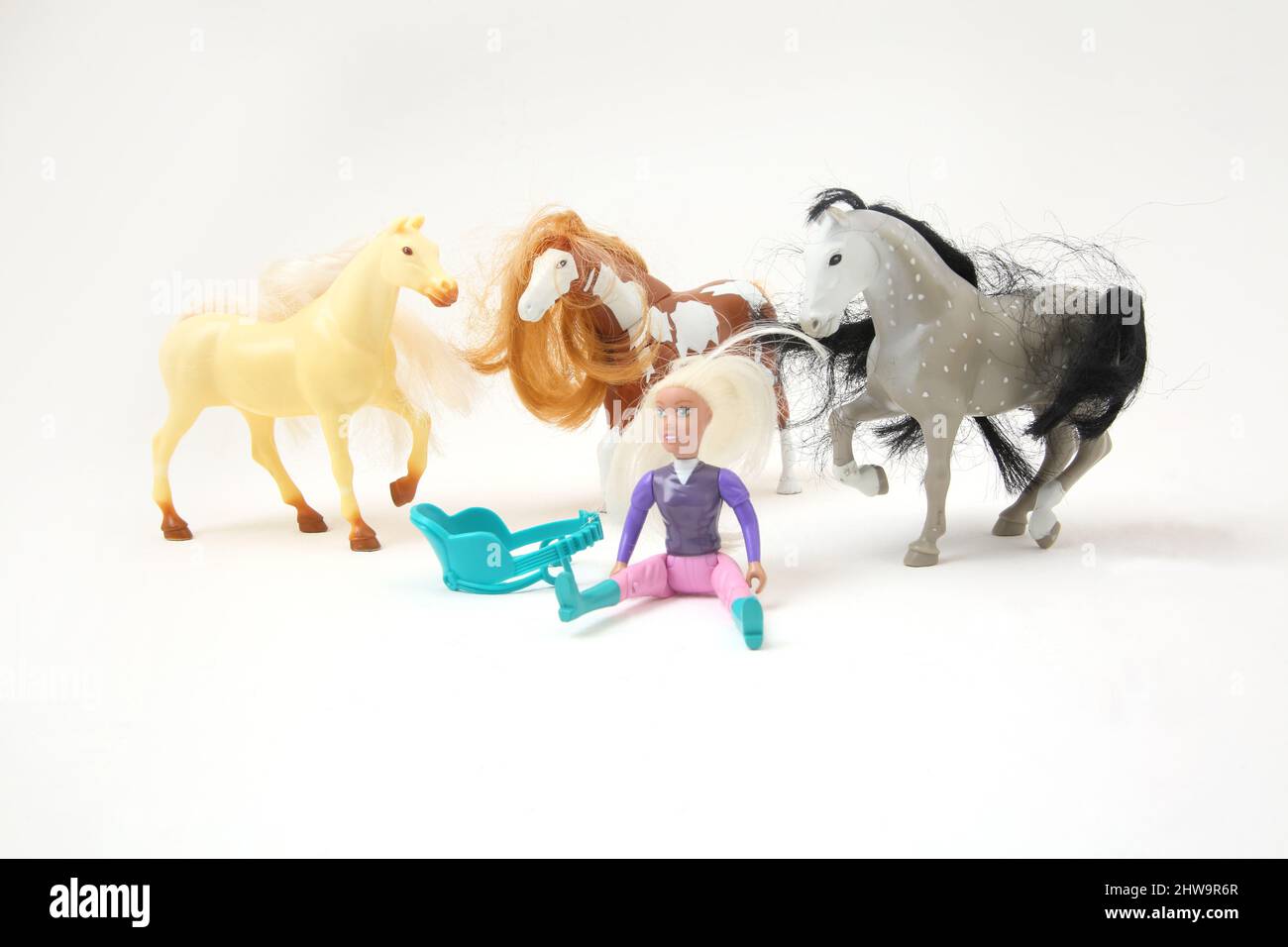 Toys Horses and Horse Rider Stock Photo Alamy
