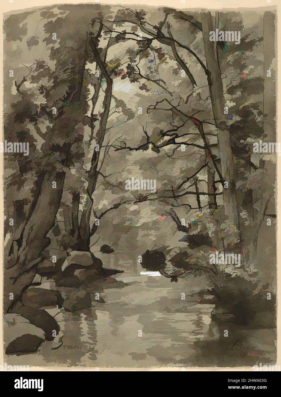 Art inspired by Drawings and Prints, Drawing, Forest at Clisson, Artist ...