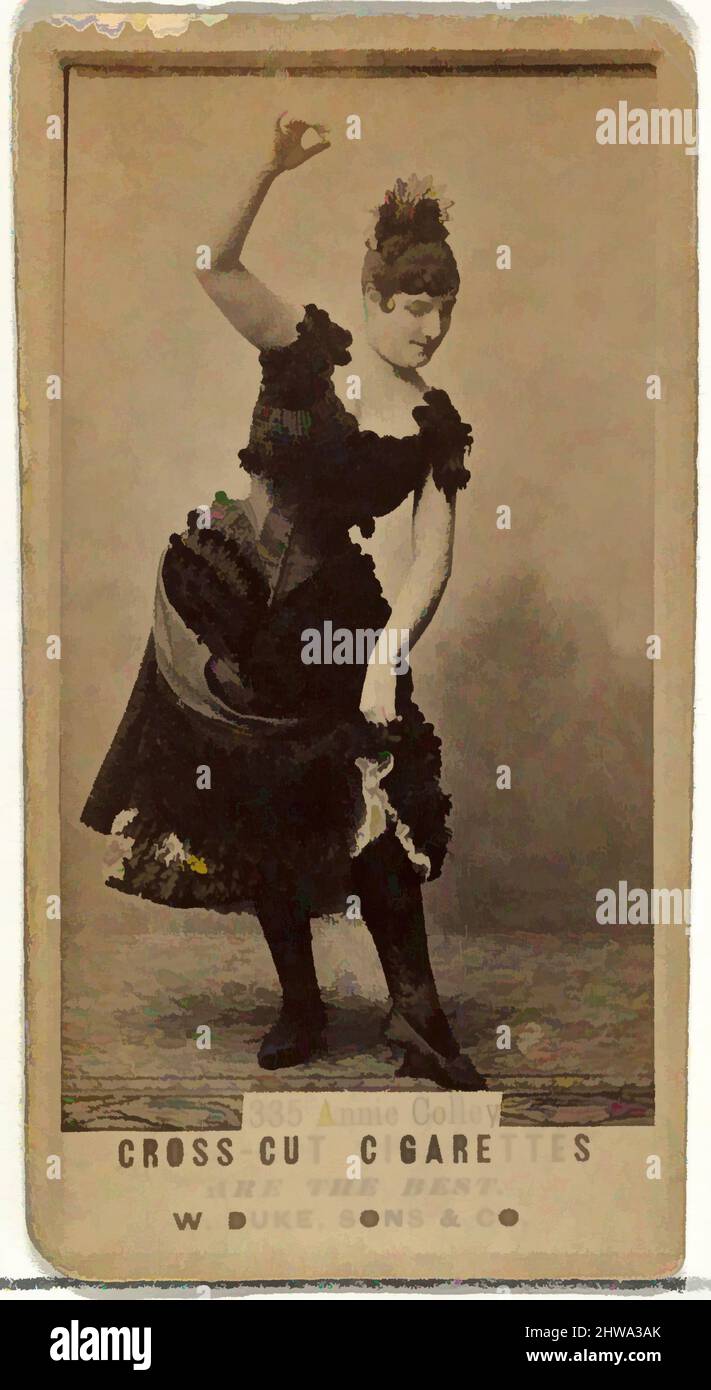 Art inspired by Drawings and Prints, Photograph, Card Number 335, Annie Colley, from the Actors and Actresses series issued by Duke Sons & Co, Classic works modernized by Artotop with a splash of modernity. Shapes, color and value, eye-catching visual impact on art. Emotions through freedom of artworks in a contemporary way. A timeless message pursuing a wildly creative new direction. Artists turning to the digital medium and creating the Artotop NFT Stock Photo