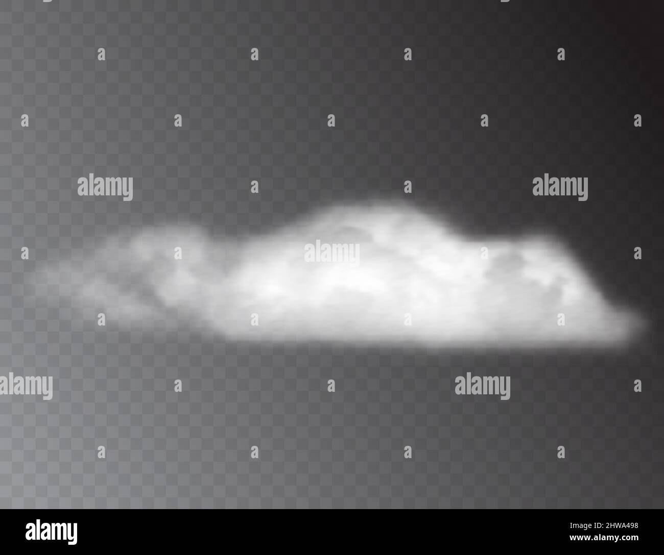 Realistic 3D white clouds isolated on transparent background ...