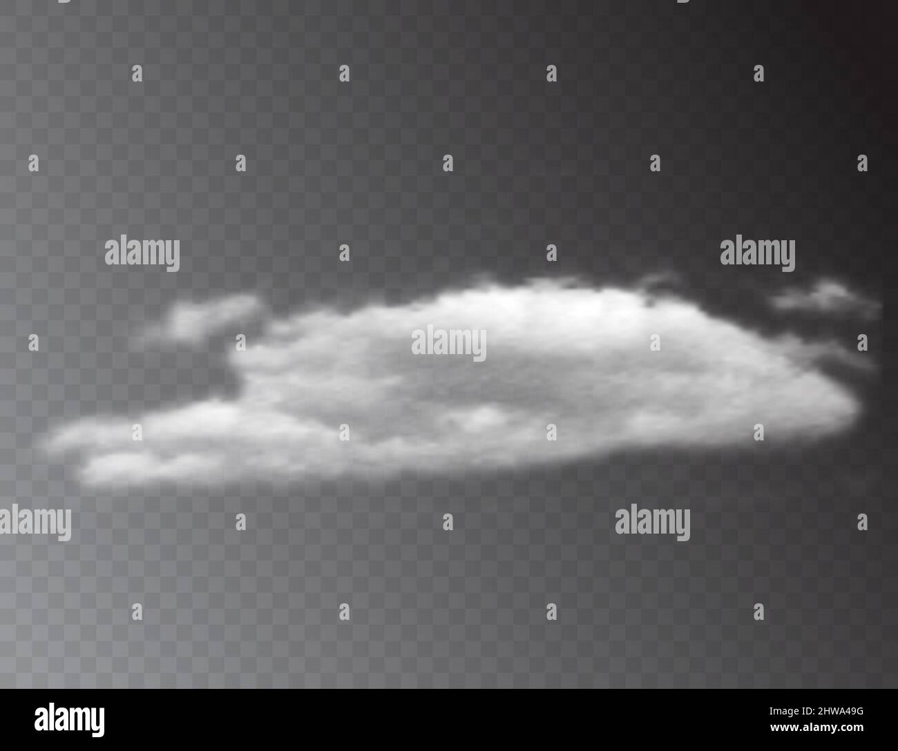 Realistic 3D white clouds isolated on transparent background ...