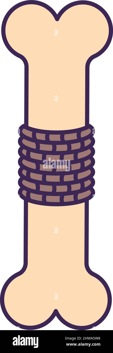 Human Bone Rope bone with rope Stock Vector Image & Art - Alamy
