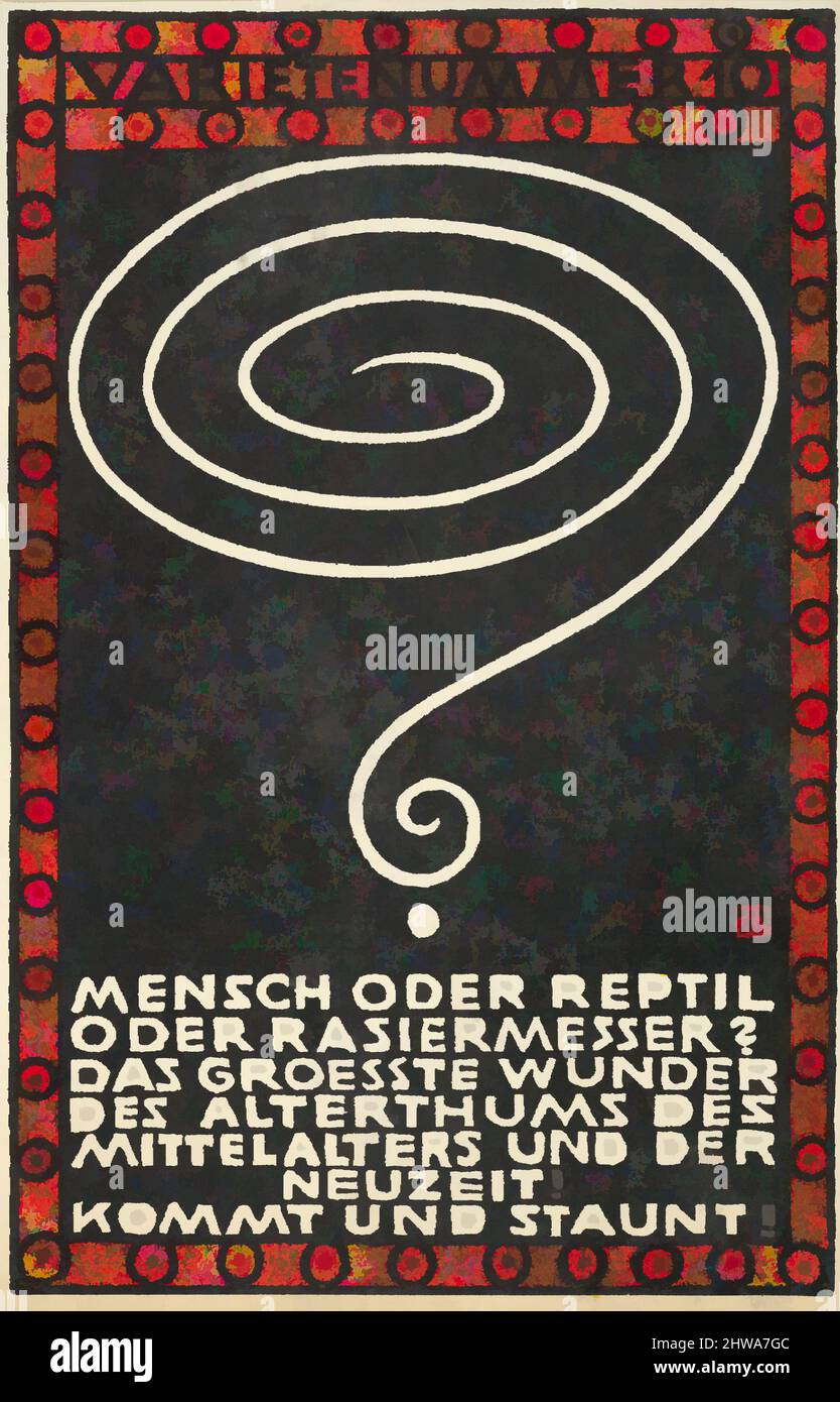 Variety Act 10: Man or Reptile or Razor? (Varietenummer 10: Mensch oder  Reptil oder Rasiermesser?), 1907 Stock Photo - Alamy